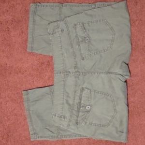 "Faded Glory" brand. Air force green color capris. Size 12.